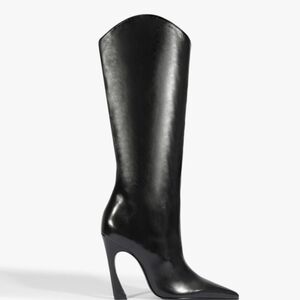 SCHUTZ Black Heeled Knee-High Boots